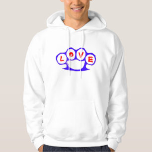 Moletom Com Capuz Camisola encapuçado de bronze de Knucks do AMOR