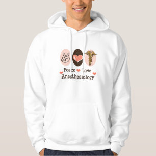 Moletom Com Capuz Camisola encapuçado do Anesthesiology do amor da