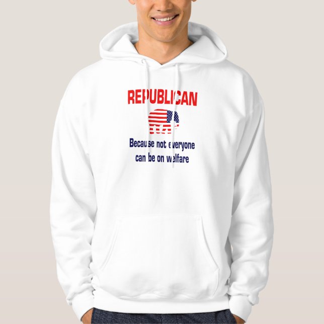 Moletom Com Capuz Camisola encapuçado do bem-estar republicano (Frente)