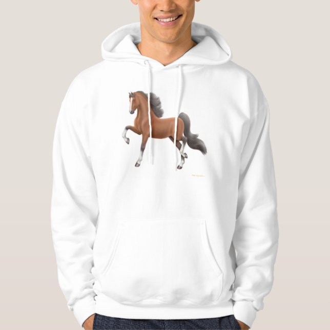 Moletom Com Capuz Camisola encapuçado do cavalo de Saddlebred do (Frente)