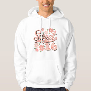 Moletom Com Capuz Camisola encapuçado do doce dezesseis bonito da