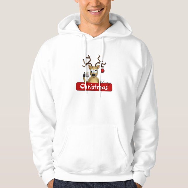 Moletom Com Capuz Camisola encapuçado do Natal Tipsy engraçado da (Frente)