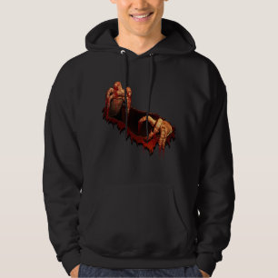 Moletom Com Capuz Camisola encapuçado do zombi do horror do Hoodie