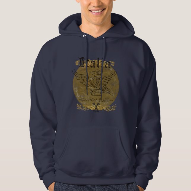 Moletom Com Capuz Camisola Italiana Com Capuz Medieval Certificada (Frente)