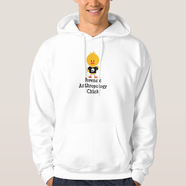 Moletom Com Capuz Camisola judicial do pintinho da antropologia (Frente)