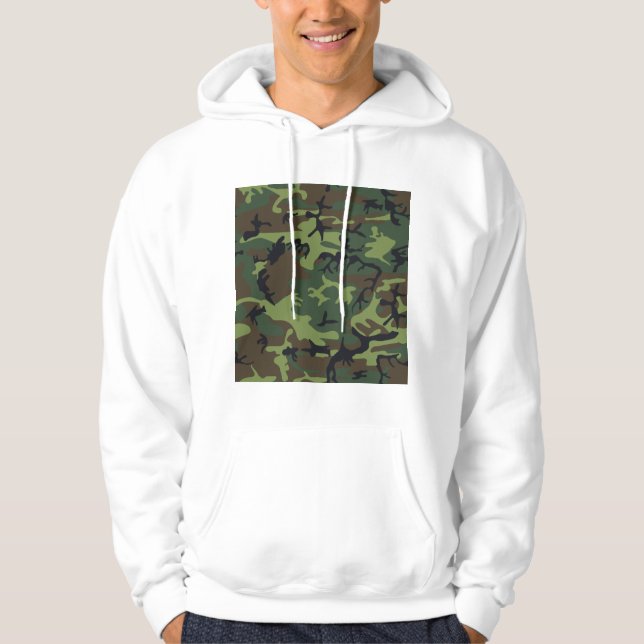 Moletom Com Capuz Camuflagem Florestal (Frente)