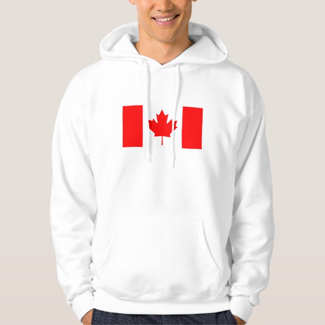 Moletom Com Capuz Canadá - Bandeira Canadiana (Frente)
