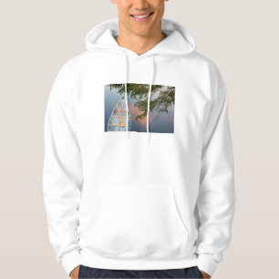 Moletom Com Capuz Canoa no lago ao pôr do sol, Canadá