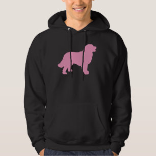 Moletom Com Capuz Cão de montanha de Bernese (silhueta cor-de-rosa)
