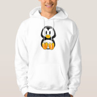 capuz de tux de pinguim bebê