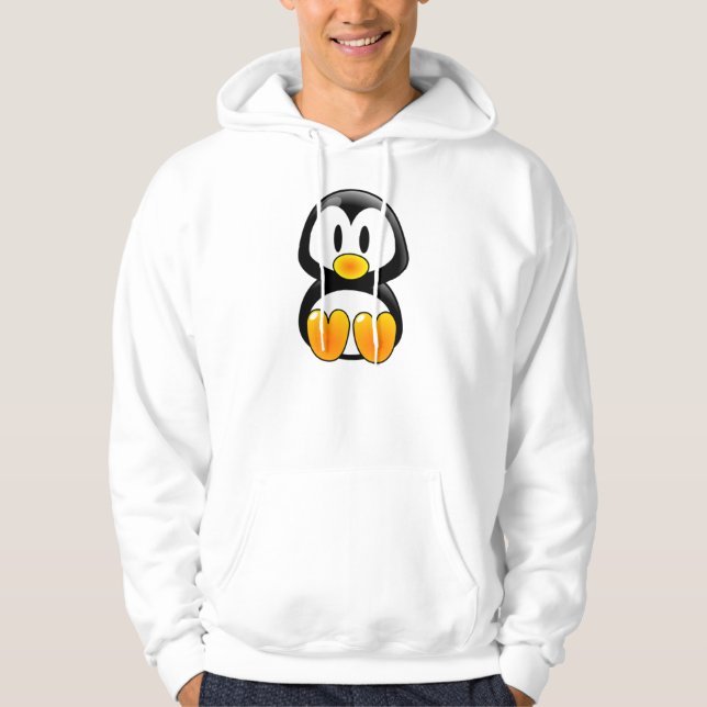 Moletom Com Capuz capuz de tux de pinguim bebê (Frente)