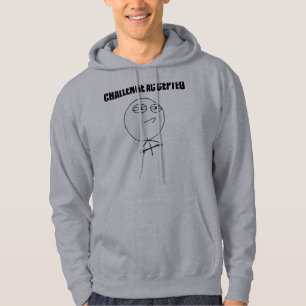 Moletom Com Capuz Cara aceitada desafio Meme cómico da raiva