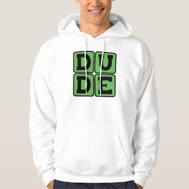 Moletom Com Capuz CARA Slang Irmão Engraçado Design de Quatro Letras (Frente)
