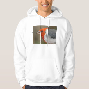 Moletom Com Capuz Cardeal com crista vermelho