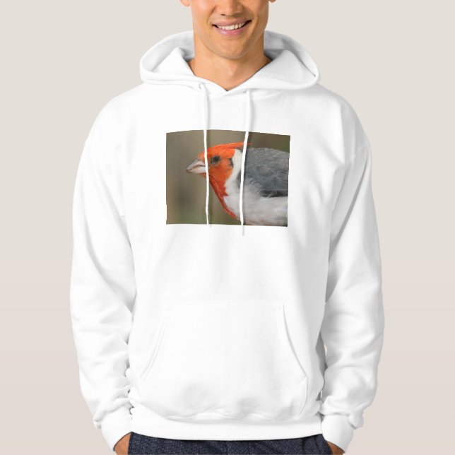 Moletom Com Capuz Cardeal com crista vermelho (Frente)