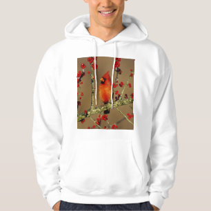 Moletom Com Capuz Cardinal-vermelho macho empoleirado, IL
