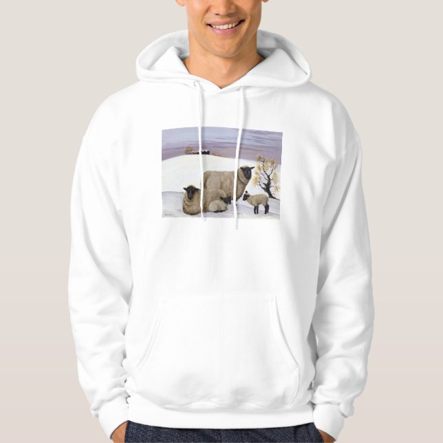 Moletom Com Capuz Carneiros no inverno (Frente)