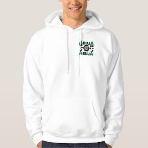MOLETOM COM CAPUZ CASACO A CAPUZ BRANCO DESENHO ABUJA DESPORTO