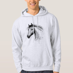 Moletom Com Capuz Cavalo:  Branco