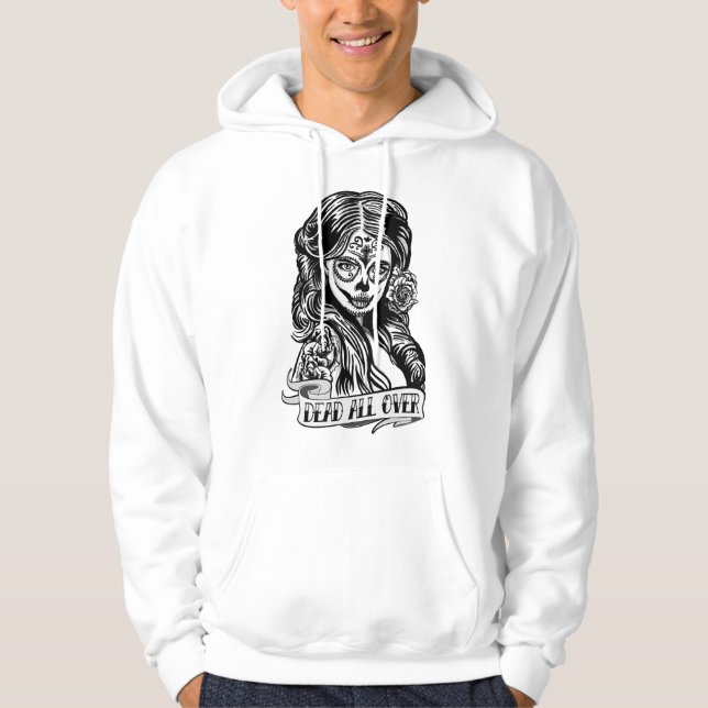 Moletom com Capuz Caveira Mexicana Dead All Over (Frente)