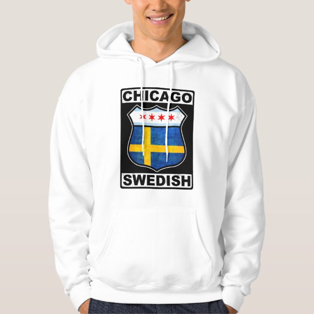 Moletom Com Capuz Chicago sueca American (Frente)