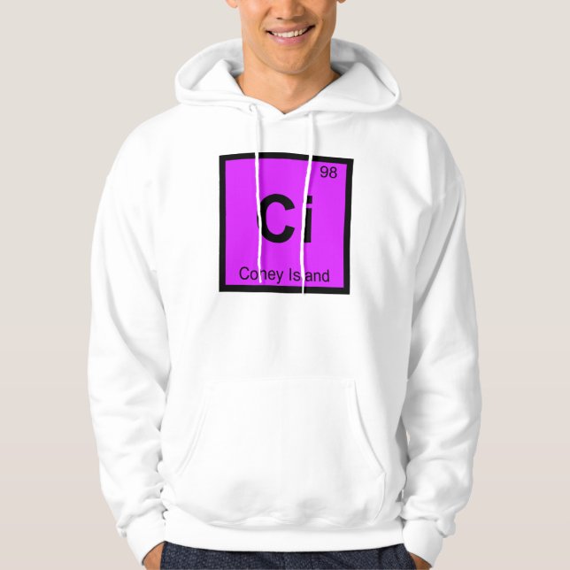 Moletom Com Capuz Ci - Símbolo de Química de Nova York da Coney Isla (Frente)