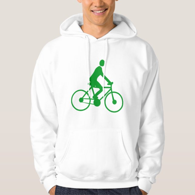 Moletom Com Capuz Ciclismo - Verde-Grama (Frente)