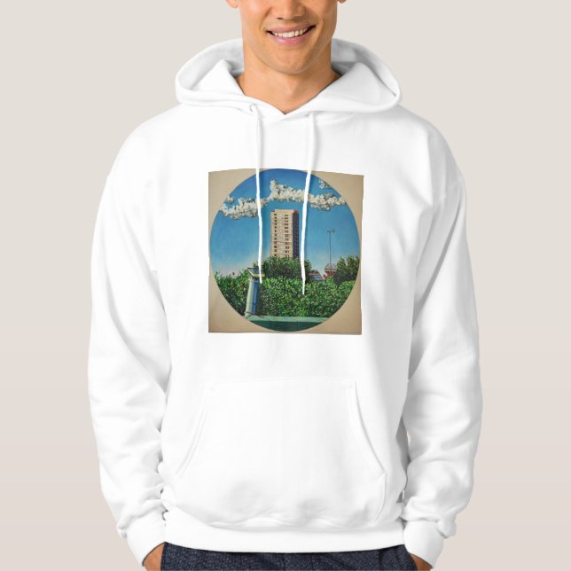 Moletom Com Capuz Cidade de colocação em latas do verão (Frente)