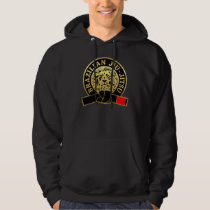 Moletom Com Capuz Cinturão Negro Jiu-Jitsu Dourado