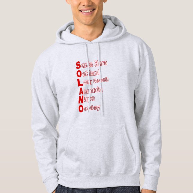 Moletom com capuz cinza masculino CALIFÓRNIA TURIS (Frente)