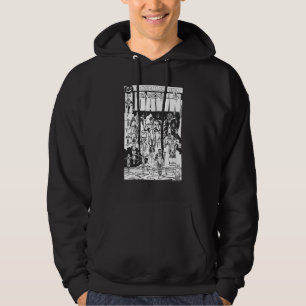 Moletom Com Capuz Cobrir esmeralda do alvorecer, preto e branco