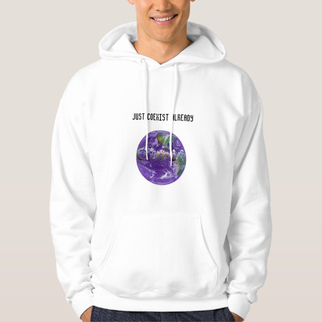 Moletom Com Capuz Coexiste a camisola da paz (Frente)