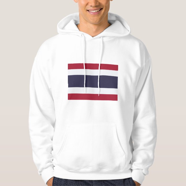 Moletom com Capuz com a Bandeira da Tailândia (Frente)