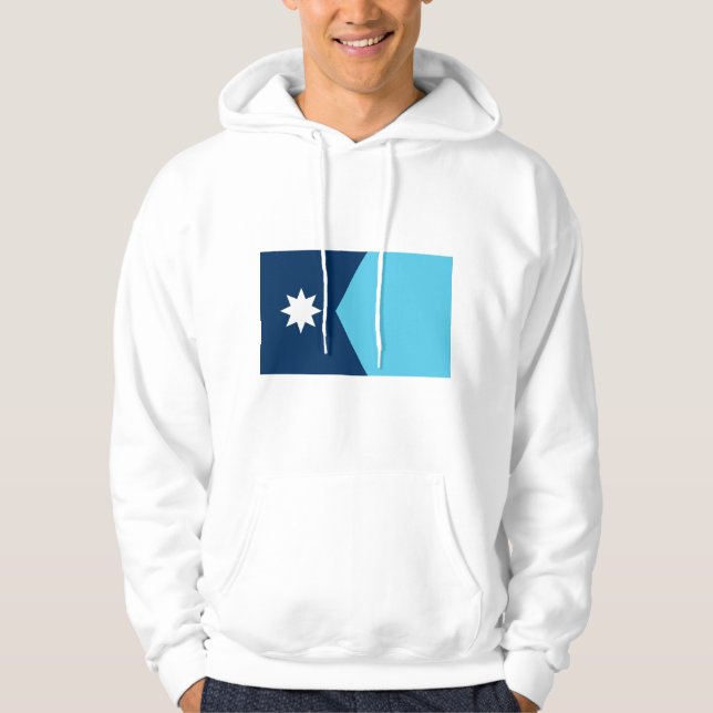 Moletom com Capuz com a Bandeira de Minnesota, EUA (Frente)
