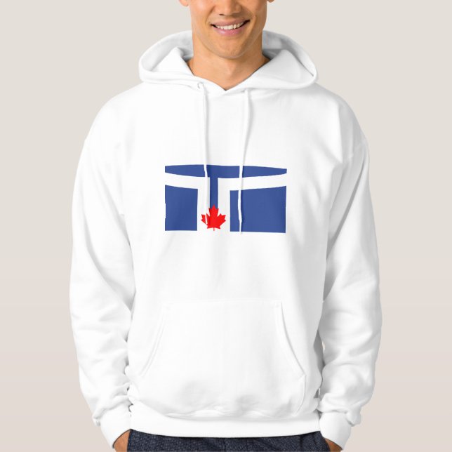 Moletom com Capuz com Bandeira de Toronto, Canadá (Frente)