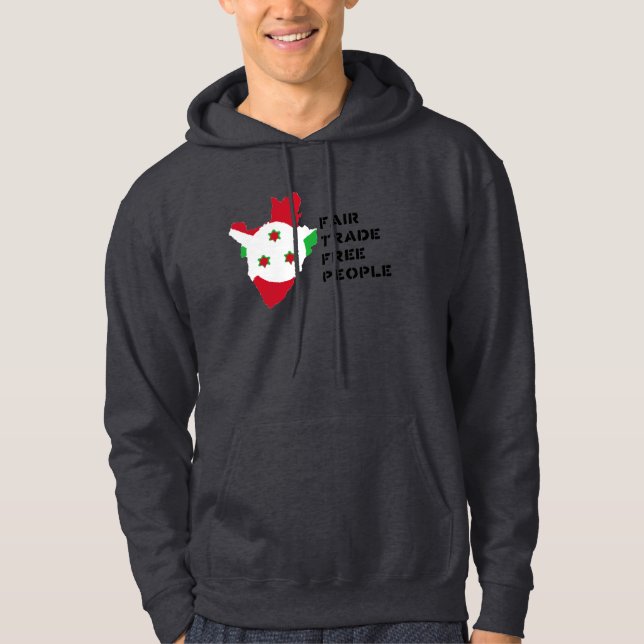 Moletom Com Capuz Comércio justo: Camisola de Burundi (Frente)