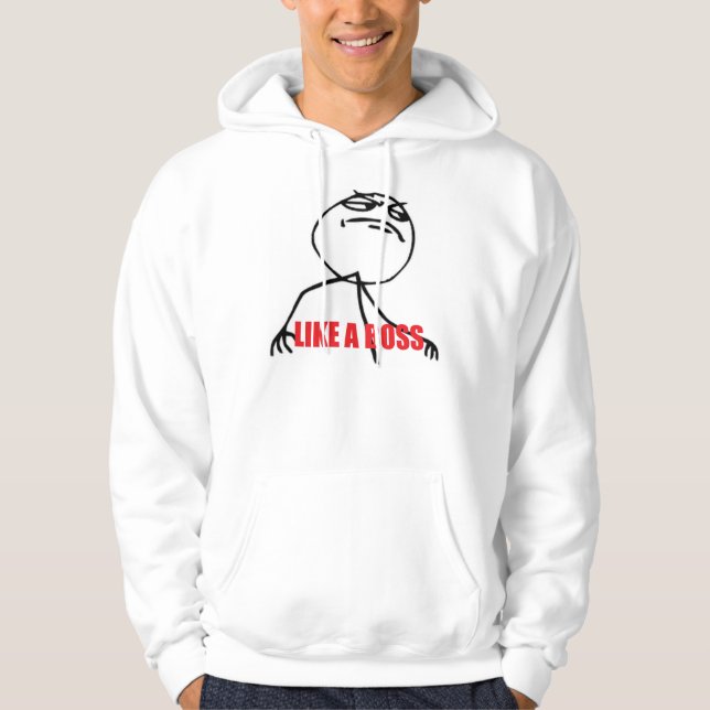 Moletom Com Capuz Como um chefe (Frente)