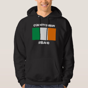 Moletom Com Capuz Condado de Dublin, Irlanda com pavilhão irlandês
