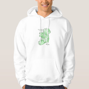 Moletom Com Capuz Condados de t-shirt do mapa de Ireland