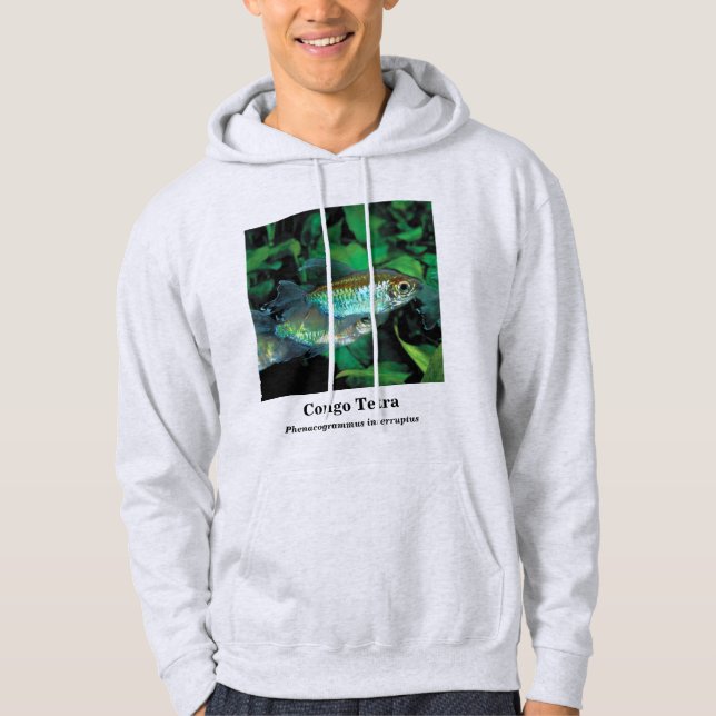 Moletom Com Capuz Congo tetra , Phenacogrammus interruptus (Frente)