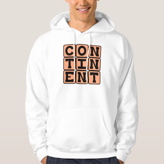 Moletom Com Capuz Continente, Massa Continental Geológica (Frente)