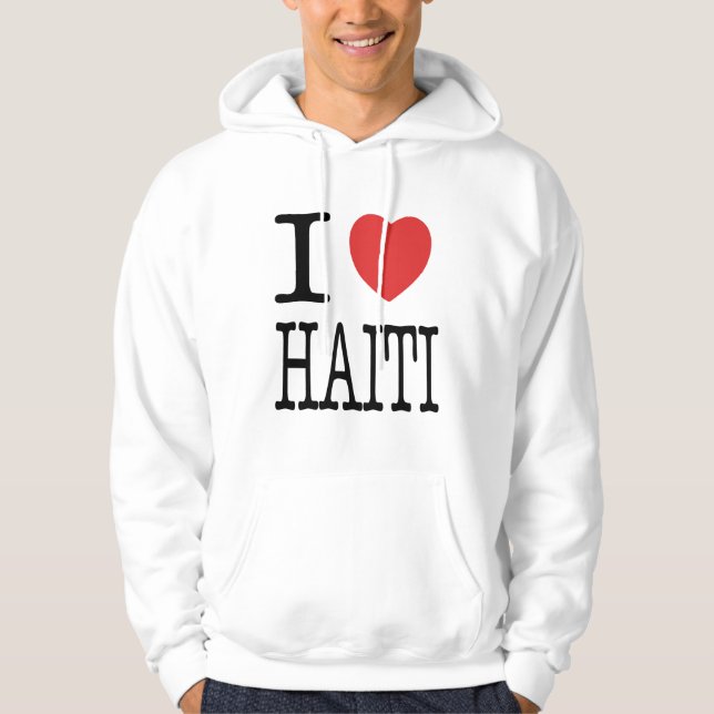 Moletom Com Capuz Conversações com a vida: Mim Hoodie de <3 Haiti (Frente)