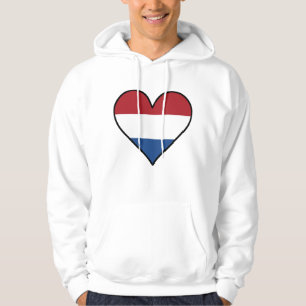 Moletom Com Capuz Coração holandês da bandeira