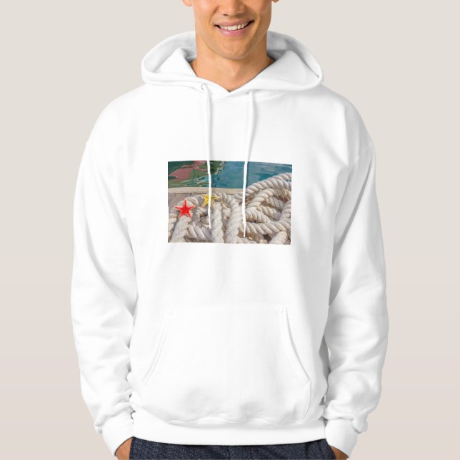 Moletom Com Capuz corda para amarração Camisola com capuz básica par (Frente)