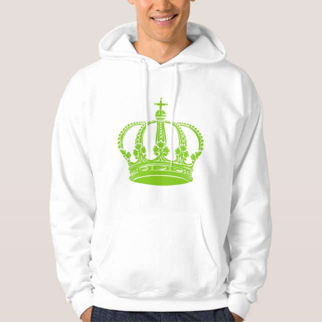 Moletom Com Capuz Coroa Real 02 - Verde Marciano (Frente)