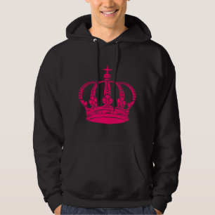 Moletom Com Capuz Coroa Real 02 - Vermelho Neon