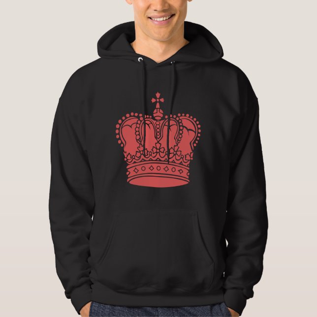 Moletom Com Capuz Coroa Real - Rosa Tropical (Frente)