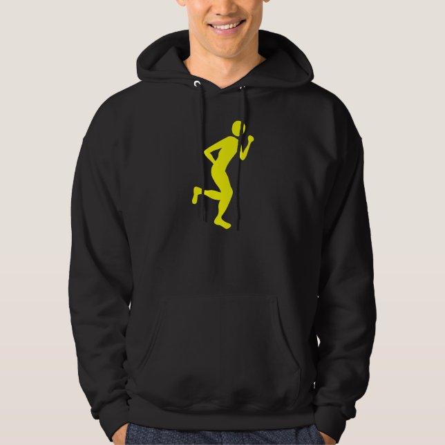 Moletom Com Capuz Corredor (Homem) - Amarelo (Frente)