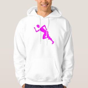 Moletom Com Capuz Correndo - Magenta