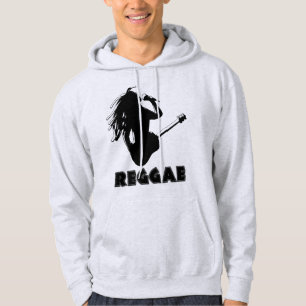 Moletom Com Capuz Costume da silhueta da guitarra de Rastaman da